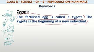 Definition of Zygote for class 8 science [upl. by Ricardama]