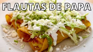 QUICK and EASY FLAUTAS DE PAPA  Tacos Dorados Mexicanos Taquitos [upl. by Holli]