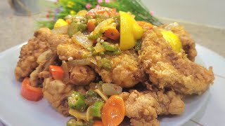 Authentic Bahamian Grouper Fingers with Sautéed Vegetables Cooking with Bernadette Clayborne [upl. by Huoh923]