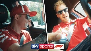 Kimi vs Vettel  Duel driving slalom challenge [upl. by Graehme]