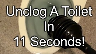 How To Unclog a Toilet in 11 Seconds [upl. by Pauly870]