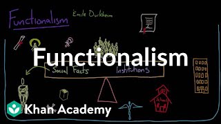 Functionalism  Society and Culture  MCAT  Khan Academy [upl. by Aratas]