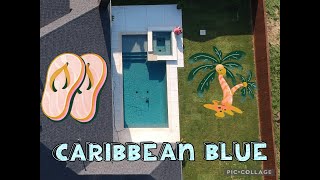 Crystal Stones Caribbean Blue swimming pool finish color by CL industries [upl. by Rosena]