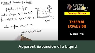 Class 11 Physics  Thermal Expansion  5 Apparent Expansion of a Liquid  For JEE amp NEET [upl. by Inasah216]