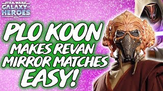 PLO KOON Makes Jedi Revan Mirror Matches Easy SWGOH [upl. by Unity]