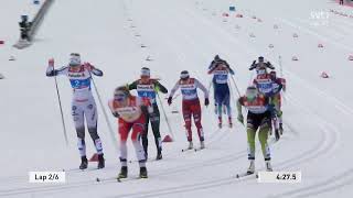 VM Seefeld 2019 Längdskidor Sprintstafett DamerHerrar [upl. by Analihp]