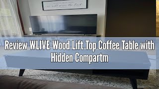 Review WLIVE Wood Lift Top Coffee Table with Hidden Compartment and Adjustable Storage Shelf Lift [upl. by Vanna]