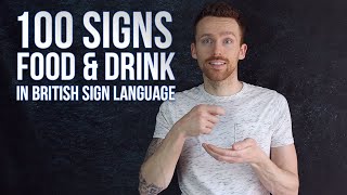 Food and Drink in BSL 100 Signs British Sign Language [upl. by Esille]