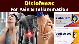 Diclofenac sodium  voltaren 50mg tablet  Cataflam 50mg  Uses  Dose  Diclofenac Side effects [upl. by Bathelda]