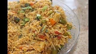 HOW TO MAKE VEGETABLE BIRIYANI WITHOUT USING PRESSURE COOKER  ENGLISH [upl. by Zeuqram]