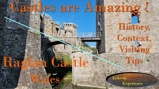 Raglan Castle Monmouthshire Wales Castles are Amazing history context visiting tips [upl. by Aihsekin]