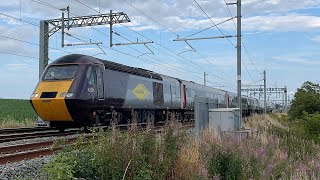 Midland Mainline Electrification Train past Kilby bridge jn 020824 [upl. by Ahola136]