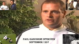 Paul Gascoigne Interview September 1997 – Rangers and England [upl. by Slaohcin]