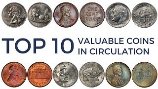 TOP 10 Most Valuable Coins in Circulation  Rare Pennies Nickels Dimes amp Quarters Worth Money [upl. by Mikaela]