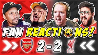 Arsenal amp Liverpool Fans CRAZY 😬 Reaction to Arsenal 22 Liverpool  Premier League Fan Reactions [upl. by Sulienroc991]