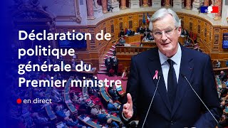 Déclaration de politique générale du Premier ministre au Sénat [upl. by Hui]