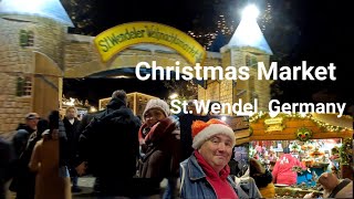 Walking thru St Wendel Christmas Market Weihnachtsmarkt Germany 2022 [upl. by Akinot]