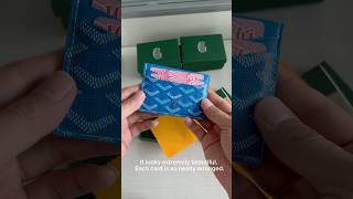 unboxing goyard card holders mess wallet cardholder goyard from Chinese factory budget2024 [upl. by Earehc]