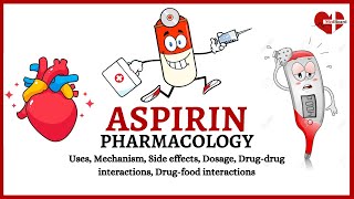 Aspirin Pharmacology Mechanism Dosage Interactions and Side effects Made Easy [upl. by Wenoa]