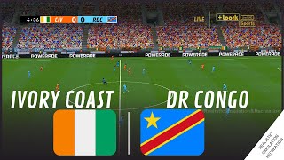 COTE DIVOIRE  RD CONGO  Coupe dAfrique des Nations 2023  Simulation de jeu vidéo [upl. by Nottap]