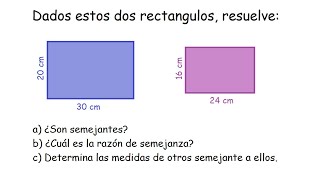 Problema de semejanza de rectángulos [upl. by Jumbala]