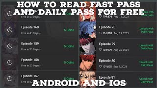 How to read fast pass and daily pass from webtoon for free Android amp IOS TIMESTAMPS INCLUDED [upl. by Gilliette]