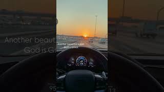 Driving the Elantra N at sunset in Dubai hyundai hyundaielantran [upl. by Ellehcir]