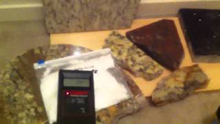 ☢ Radioactive Granite Counter Top Tests ☢ 20 prices to be tested [upl. by Anirahtak]