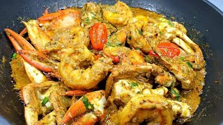 CRAB amp SHRIMP CURRY recipe guyanese style 🇬🇾 [upl. by Sitelc]