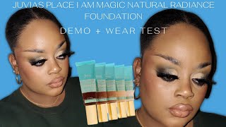 NEW Juvias place I am magic Natural Radiance Foundation  435 Punta Cana OILY COMBO SKIN WEAR TEST [upl. by Anaibaf]