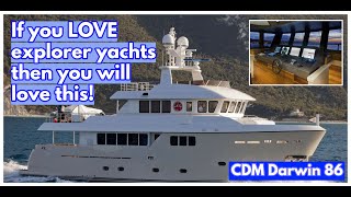 The Stunning Cantiere Delle Marche Darwin 86 Explorer Yacht [upl. by Ydnolem]