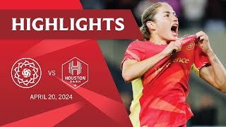 Highlights  Portland Thorns FC vs Houston Dash  April 20 2024 [upl. by Annua]