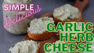 Boursin Cheese Copycat  Garlic Herb Cheese Spread [upl. by Darcia]