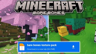 BARE BONES TEXTURE PACK  MCPE 120 [upl. by Ativahs]