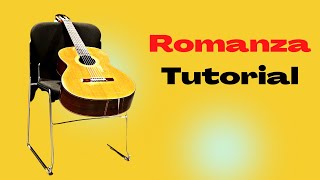 Romanza  Classical Guitar Tutorial [upl. by Yentrac]