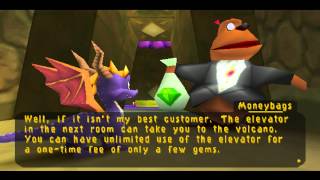 Spyro 2 Gateway to Glimmer PS1 walkthrough  Magma Cone [upl. by Ednihek882]