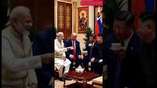 Leaders Unite Modi Putin Trump amp Kim Jong Un Share Tea and Conversationsquotai putin shorts [upl. by Aevin]