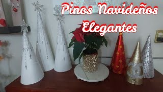 DIY PINOS NAVIDEÑOS ELEGANTES FACILES DE HACER [upl. by Leur]