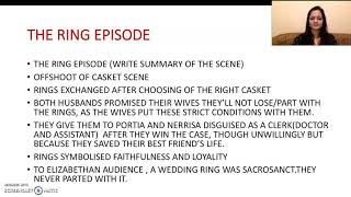 Importance of the Ring Episode in the play The Merchant of Venice [upl. by Kristianson]