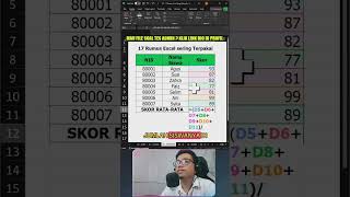 Menghitung Rata Rata Jangan Manual Ya average ratarata tutorialexcel excel belajarexcelpemula [upl. by Racklin]