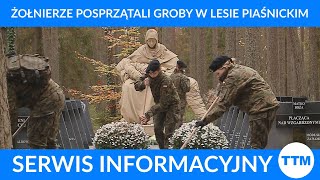 Żołnierze posprzątali groby w Lesie Piaśnickim [upl. by Sidnac]