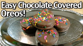 Chocolate covered Oreos SUPER EASY RECIPE [upl. by Rufe829]