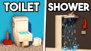 Minecraft 20 BEST Bathroom Build Hacks amp Ideas [upl. by Sieber]