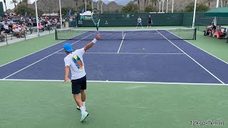 Lorenzo Musetti amp Karen Khachanov  2024 IW Practice Match Highlights [upl. by Ydnys]