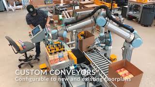 Robotic Case Erector and Case Packer  Universal Robots  Cobots  ONExia Inc [upl. by Yesllek382]