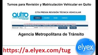 Turnos revisión y matriculación vehicular en Quito  Guajaló Ecuador [upl. by Eniac]