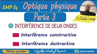 Interférence constructive et interférence destructive partie 3 [upl. by Annaiel]