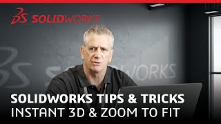 Instant 3D and Zoom to Fit in SOLIDWORKS  SOLIDWORKS User Tips and Tricks [upl. by Annerb]