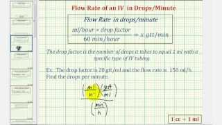 Ex IV Calculation  Drops Per Minute [upl. by Dominica]