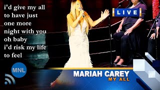 KARAOKE MY ALL Mariah Carey Momentum Live MNL [upl. by Osmo]